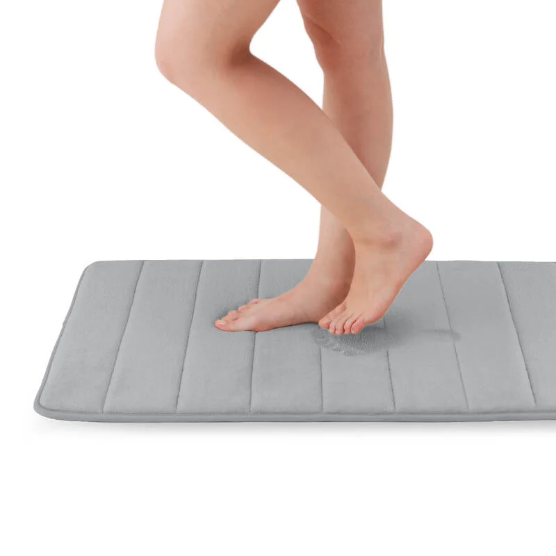 MAT510 - Thảm chùi chân Memory Foam, Lock&Lock, kiểu Stripe, cỡ S, 430*610*15mm - 4 Màu (Màu xanh dương, Màu xanh lá, Màu hồng, Màu xám) - Locknlockonline.com