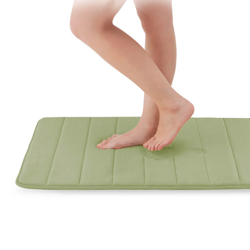 MAT510 - Thảm chùi chân Memory Foam, Lock&Lock, kiểu Stripe, cỡ S, 430*610*15mm - 4 Màu (Màu xanh dương, Màu xanh lá, Màu hồng, Màu xám) - Locknlockonline.com