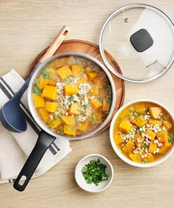 Nồi, Chảo Inox LocknLock Daily STS PPW thân bằng thép không gỉ 304, kèm nắp kính trong suốt, tay cầm chịu nhiệt - LocknLock Cần Thơ