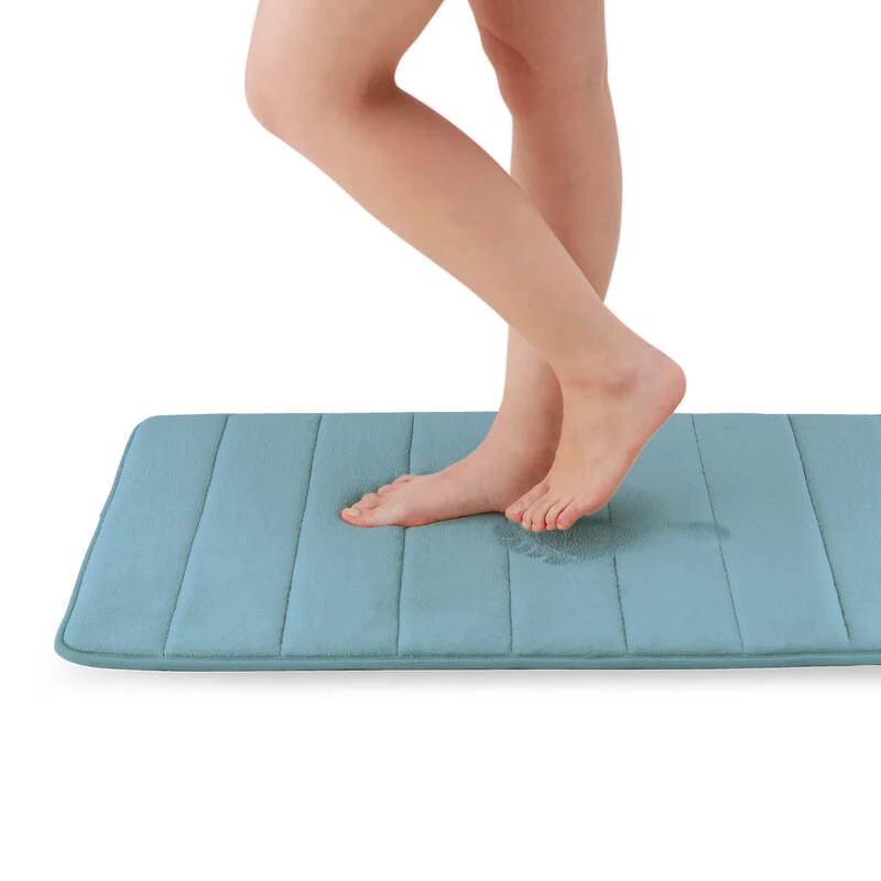 MAT510 - Thảm chùi chân Memory Foam, Lock&Lock, kiểu Stripe, cỡ S, 430*610*15mm - 4 Màu (Màu xanh dương, Màu xanh lá, Màu hồng, Màu xám) - Locknlockonline.com