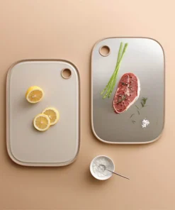 CKD096IVY - Thớt hai mặt inox 304, PP kháng khuẩn hiệu LocknLock kích thước 400*280*12MM - Màu Ivory - locknlockonline.com