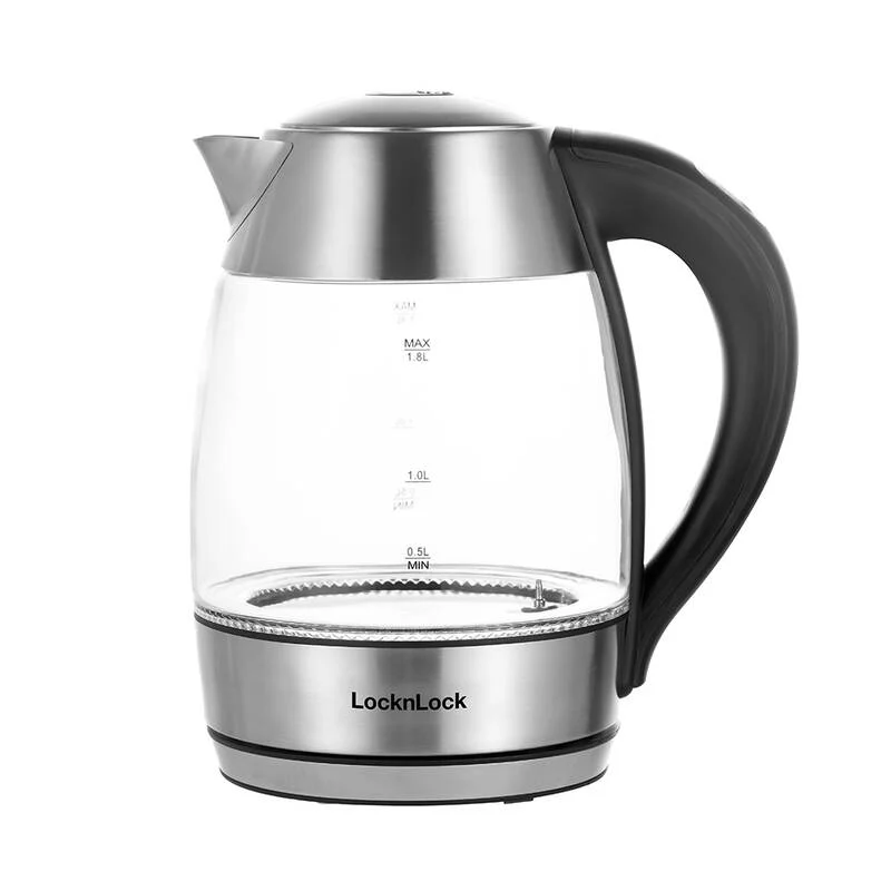 EJK341 - Ấm đun nước dùng điện bằng thủy tinh, hiệu LocknLock 1.8L, 220-240V, 50/60Hz, 1850-2200W