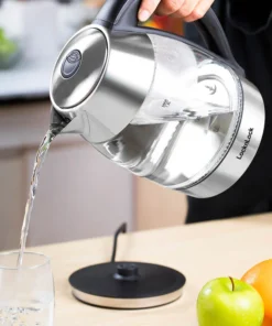 EJK341 - Ấm đun nước dùng điện bằng thủy tinh, hiệu LocknLock 1.8L, 220-240V, 50/60Hz, 1850-2200W