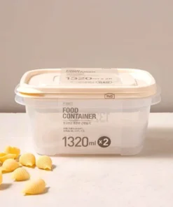 P-00011IVY - Bộ hộp bảo quản P&Q E.Z Lock (HLE6420) 1320ml 2P Set - Màu ngà - LocknLock Cần Thơ