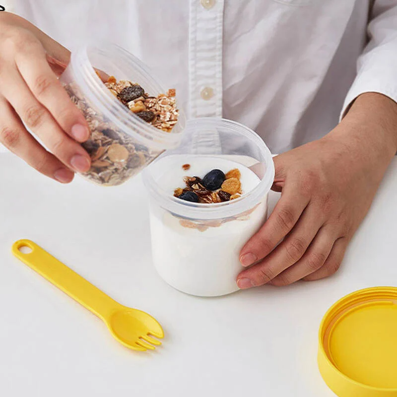 LLS222 - Hộp Nhựa Locknlock Togo 2Way 2 In 1 560Ml+310Ml - 2 Màu (Xanh, Vàng) - Ảnh 4