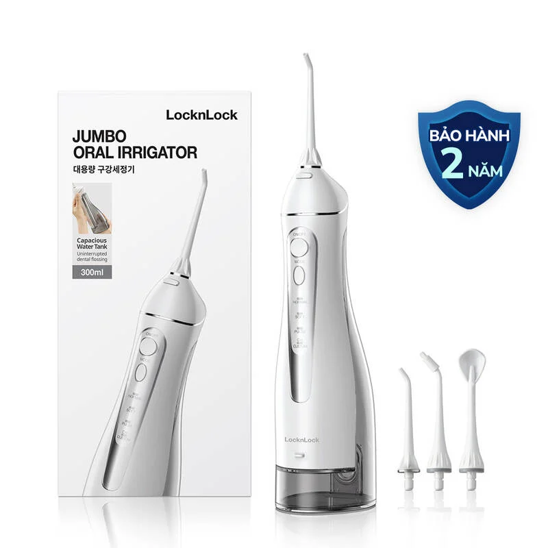 ENR166GRY - Máy Tăm Nước LocknLock Jumbo Oral Irrigator 300ml - Màu Xám - LocknLock Cần Thơ