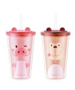 HAP511 - Ly nhựa 2 lớp LocknLock Animal 520ml in hình heo - 2 Màu (Màu hồng, Màu nâu) - LocknLock Online