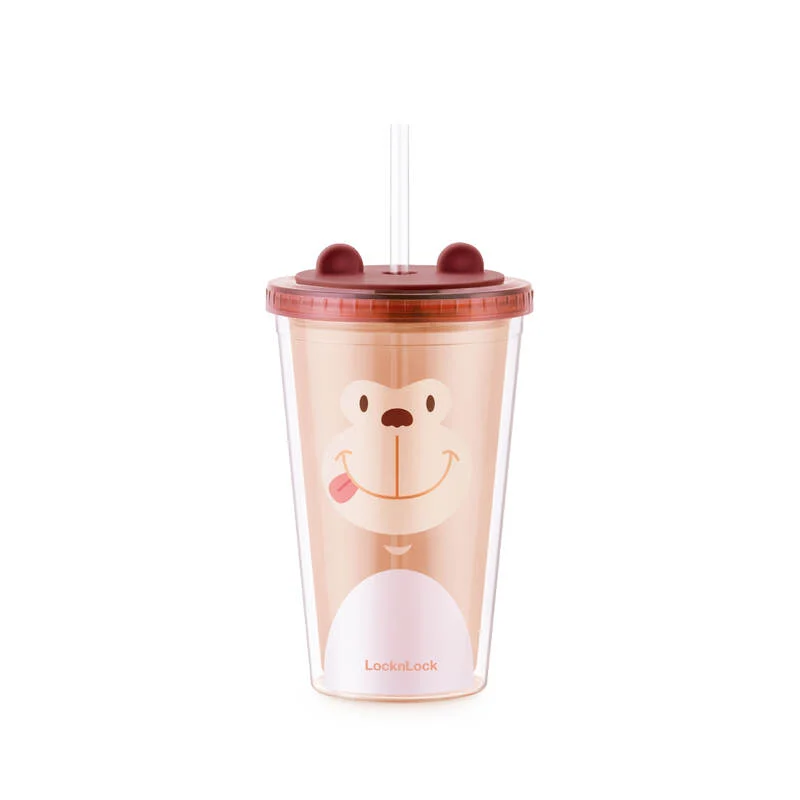 HAP511 - Ly nhựa 2 lớp LocknLock Animal 520ml in hình heo - 2 Màu (Màu hồng, Màu nâu) - LocknLock Online