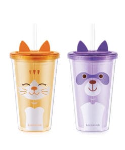 HAP512 - Ly nhựa 2 lớp LocknLock Animal 520ml in hình gấu trúc - 2 Màu (Màu tím, Màu vàng) - LocknLock Online
