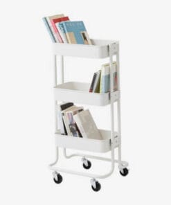 INP743WHT - Kệ để đồ 3 tầng nhà bếp có bánh xe - Màu trắng - LocknLock Cần Thơ