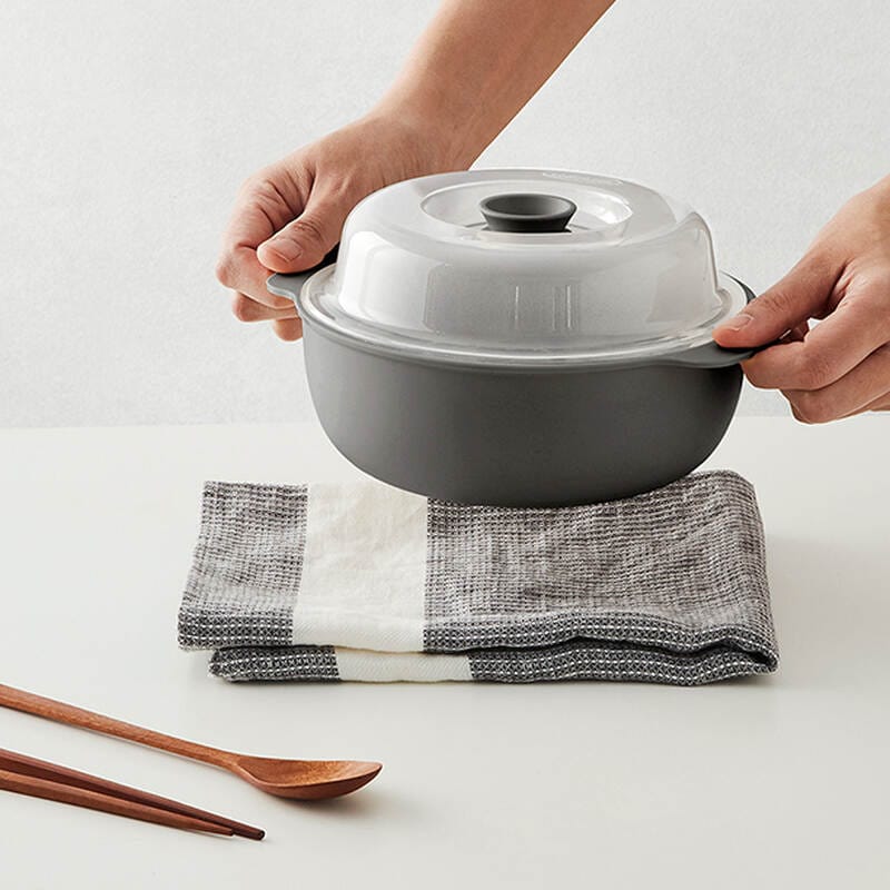 LMW123 - Nồi Hấp Trong Lò Vi Sóng - 1.2L - Màu Xám - Locknlock - LocknLock Cần Thơ