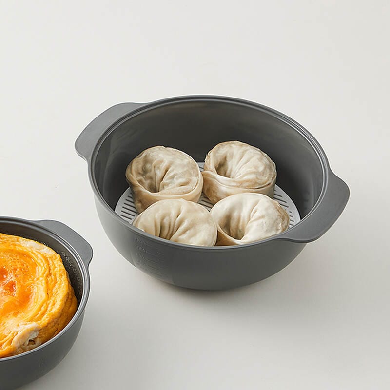 LMW123 - Nồi Hấp Trong Lò Vi Sóng - 1.2L - Màu Xám - Locknlock - LocknLock Cần Thơ