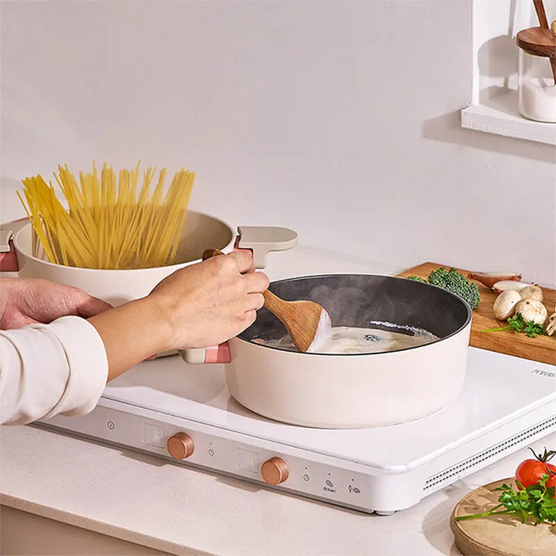 CAS/CAC/CAL - Nồi chống dính Suit Bric LocknLock màu ivory - 4 size (18cm, 20cm, 22cm, 24cm) - LocknLock Cần Thơ