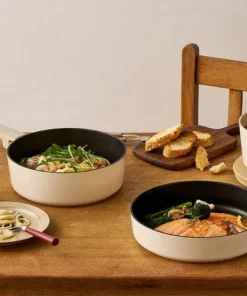 CAW/CAF - Chảo chống dính Suit Bric LocknLock màu ivory - 3 size (22cm, 24cm, 26cm) - LocknLock Cần Thơ