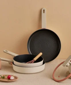 CAW/CAF - Chảo chống dính Suit Bric LocknLock màu ivory - 3 size (22cm, 24cm, 26cm) - LocknLock Cần Thơ