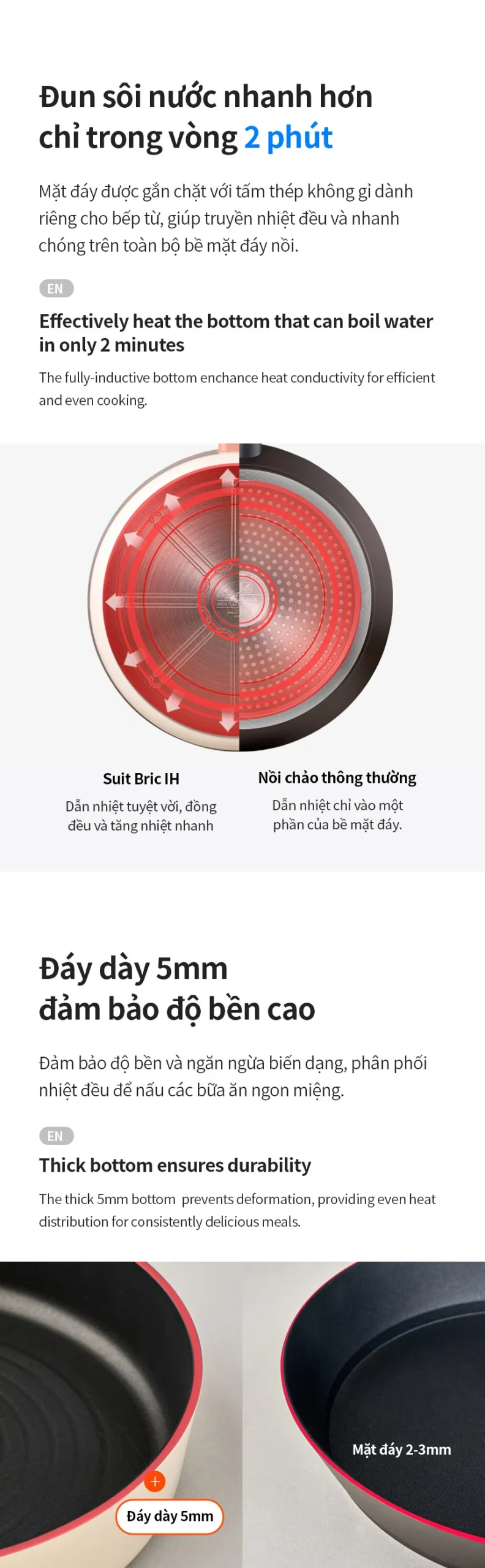 CAS/CAC/CAL - Nồi chống dính Suit Bric LocknLock màu ivory - 4 size (18cm, 20cm, 22cm, 24cm) - LocknLock Cần Thơ