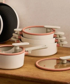 CAS/CAC/CAL - Nồi chống dính Suit Bric LocknLock màu ivory - 4 size (18cm, 20cm, 22cm, 24cm) - LocknLock Cần Thơ