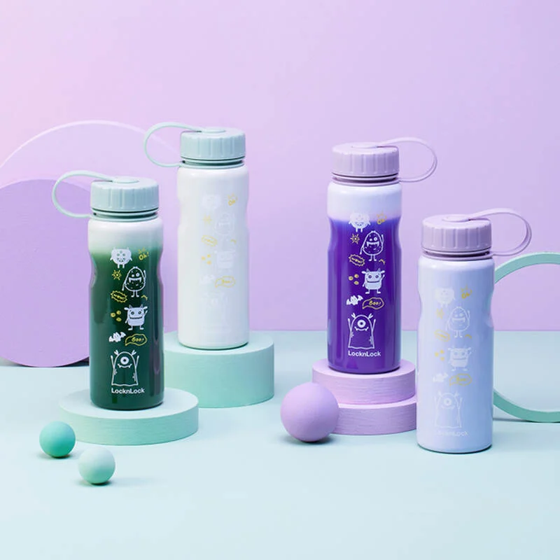 LHC7005 - Bình Nước LocknLock 500ml Đổi Màu Theo Nhiệt Độ, Thép Không Gỉ 2 màu (Tím, Mint) - LocknLock Cần Thơ