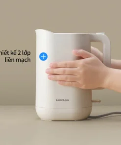 EJK216WHT - Ấm đun siêu tốc giảm âm Locknlock Silent electric kettle 220-240V, 50-60Hz, 1360W, 1.2L- Màu trắng - LocknLock Cần Thơ