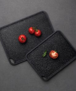 CKD009S2 - Bộ 2 Cái Thớt Nhựa Edge Marble Antibacterial 290*220Mm, 350*260Mm - Màu Đen - LocknLock - LocknLock Online