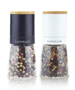 CKO115 - Hủ Xay Tiêu Thủy Tinh LocknLock - 140Ml - 2 Màu (Đen, Trắng) - LocknLock Online