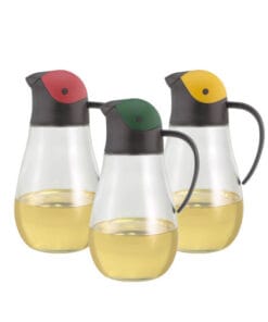 CKO201 - Bình Đựng Dầu Bằng Thủy Tinh Với Nắp Mở Tự Động Lock&Lock 550Ml - 3 Màu (Xanh Lá Cây, Tím, Vàng)