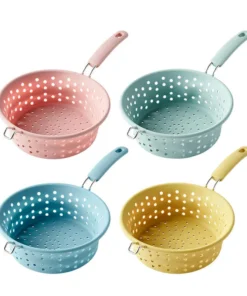 CKT203 - Rổ bằng silicone có 1 tay cầm 4 Màu (Màu Vàng, Màu Hồng, Màu Xanh Mint, Màu Xanh Dương)