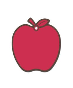 CSC551 - Thớt Nhựa LocknLock Anti - Bacteria Hình Quả Táo, Viền Silicon, 315*290*8Mm - Màu Đỏ