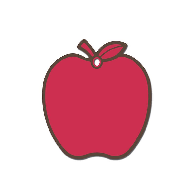 CSC551 - Thớt Nhựa LocknLock Anti - Bacteria Hình Quả Táo, Viền Silicon, 315*290*8Mm - Màu Đỏ