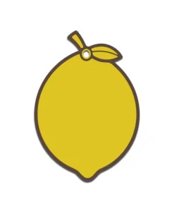 CSC553 - Thớt Nhựa LocknLock Anti - Bacterial Hình Quả Chanh, Viền Silicon, 370*262*8Mm - Màu Vàng