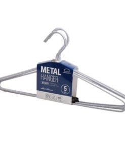 ETM370, ETM371 - Bộ 5 Móc Treo Quần Áo Ettom LocknLock Bằng Kim Loại, Bọc Vải 405x4x200mm - 2 Màu (Xanh đậm, Xám trắng)