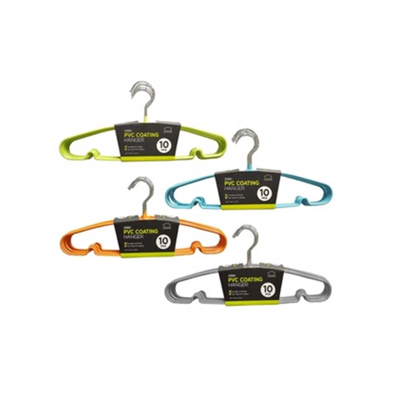 ETM391 - Móc Treo Quần Áo - Bộ 10 Chiếc, 400x185mm, 4 Màu - Xanh Biển, Xám, Xanh Lá, Cam - LocknLock - LocknLock Online