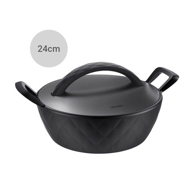 GTH3182-IH, GTH3202-IH, GTH3242-IH, GTH3244-IH - Nồi Lock&Lock Salon 2 Tay Cầm (Có Thể Sử Dụng Bếp Từ) - Màu Đen - 3 Kích Cỡ (18cm, 20cm, 24cm) - Ảnh 5