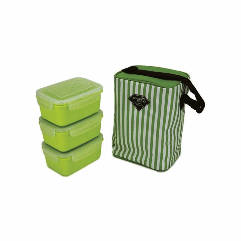 HAF101 - Bộ Hộp Cơm Kèm Túi Giữ Nhiểt LocknLock - 4 Màu (Xanh Lá, Xanh Navy, Đỏ, Vàng) - Ảnh 2