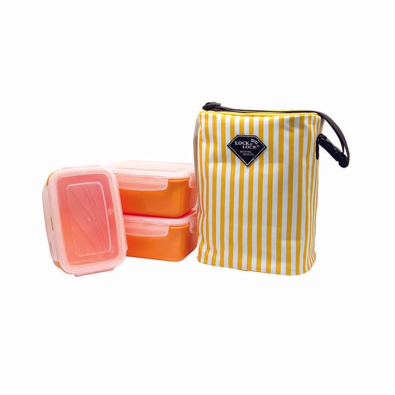 HAF101 - Bộ Hộp Cơm Kèm Túi Giữ Nhiểt LocknLock - 4 Màu (Xanh Lá, Xanh Navy, Đỏ, Vàng) - Ảnh 4