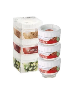 INL201S3 - Bộ 3 Hộp Bảo Quản Thực Phẩm Interlock - 150ml - Màu Trắng - LocknLock - LocknLock Online