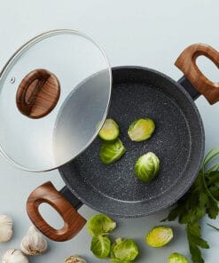 LBU1202 - Nồi Nhôm Chống Dính Baum Marble 20cm, 2 Tay Cầm, Nắp Thủy Tinh, LocknLock - LocknLock Online