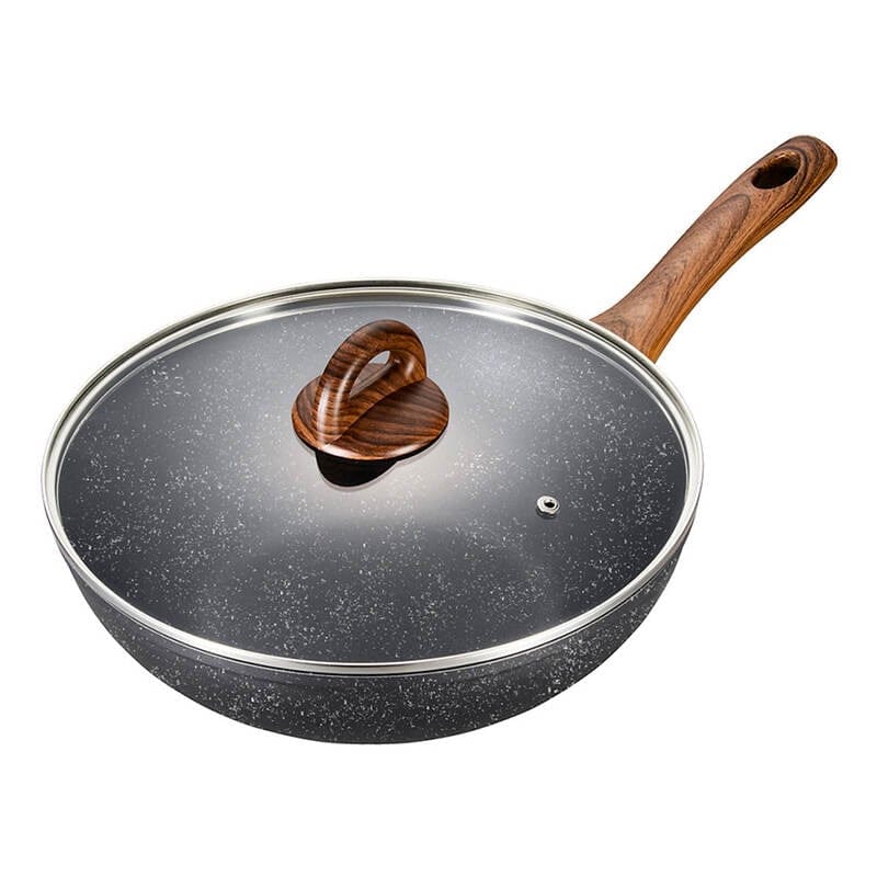 LBU1305 - Chảo Nhôm Sâu Lòng Chống Dính Baum Marble 30cm, 1 Tay Cầm, Nắp Thủy Tinh, LocknLock - LocknLock Online