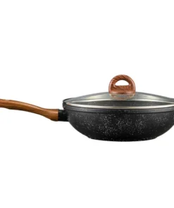 LBU1305 - Chảo Nhôm Sâu Lòng Chống Dính Baum Marble 30cm, 1 Tay Cầm, Nắp Thủy Tinh, LocknLock - LocknLock Online