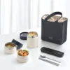 LHC8014IVY - Bộ hộp cơm giữ nhiệt LocknLock All-Fit Lunch Box (230ml*1, 310ml*1, 480ml*1, bộ đũa và thìa, túi)