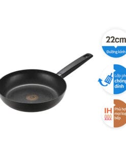 LHL5223, LHL5243, LHL5263 - Chảo Nhôm Chống Dính Hard&Light Black (Có Thể Sử Dụng Bếp Từ) - Màu Đen - Locknlock 3 size (22cm, 24cm, 26cm)