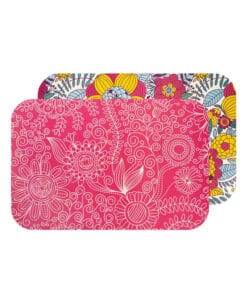 P-00187 - Bộ 2 Tấm Lót Bàn Ăn P&Q Bằng Nhựa Họa Tiết Hoa Văn LocknLock - 28X42cm