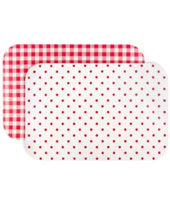 P-00188 - Bộ 2 Tấm Lót Bàn Ăn P&Q Bằng Nhựa Họa Tiết Chấm Bi LocknLock - 28X42cm - LocknLock Online