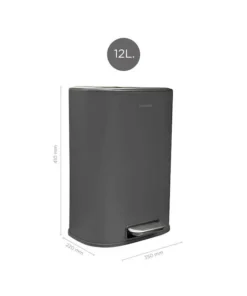 BYP011DGRY - Thùng Đựng Rác 12L - Màu Xám - LocknLock - LocknLock Online