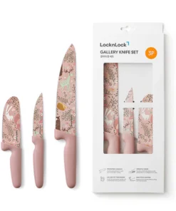 CKK308S3 - Bộ dao nhà bếp 3 món LocknLock Gallery Knife Set Màu hồng - LocknLock Online