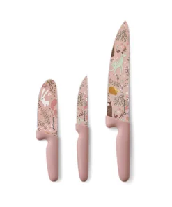 CKK308S3 - Bộ dao nhà bếp 3 món LocknLock Gallery Knife Set Màu hồng - LocknLock Online