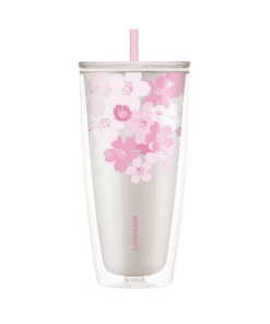 HAP509 - Ly nhựa hai lớp LocknLock Double Wall Cold Cup Cherry Blossom 750ml - 2 Màu (Màu Hồng, Màu Trắng)