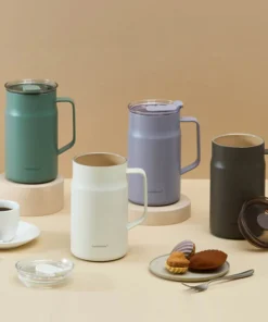 LHC4282_C - Ca giữ nhiệt LocknLock Metro Ceramic Mug 600ml bằng thép không gỉ phủ sứ - 4 Màu ( Màu khaki, Màu nâu đậm, Màu tím, Màu trắng )