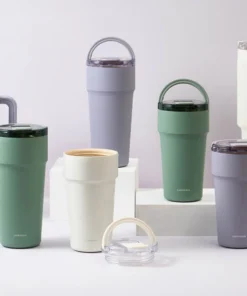 LHC4419 - Ly Giữ Nhiệt LocknLock 900ml Thép Phủ Sứ, Có Ống Hút 3 màu