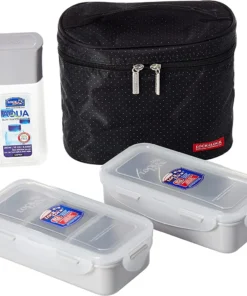 HPL758DB - Bộ Túi Cơm Hộp 3 Món (HAP704x1, HPL756x1, HPL758x1), Kèm Túi, Muỗng, Nĩa - Màu Đen - Locknlock - LocknLock Online